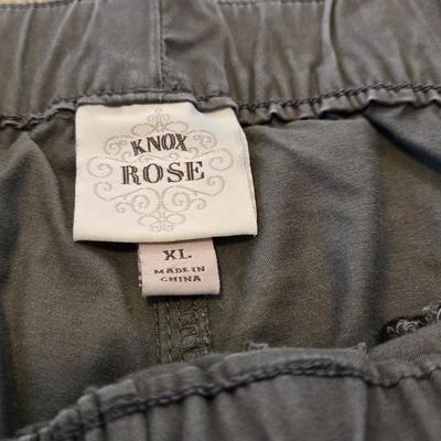 Green Kaiki Elastic Waist & Bottom Cuff Casual Pants