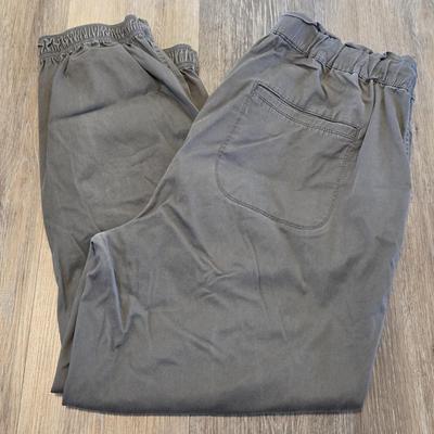Green Kaiki Elastic Waist & Bottom Cuff Casual Pants