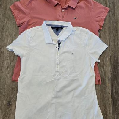 White Tommy Hilfiger and Coral Vineyard Vine Polo Shirts