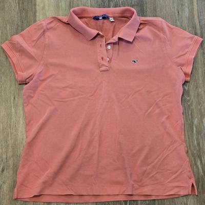 White Tommy Hilfiger and Coral Vineyard Vine Polo Shirts