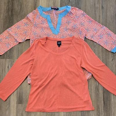 Coral Gap Long Sleeve Soft Top and Vineyard Vines Cotton Long Sleeve Top