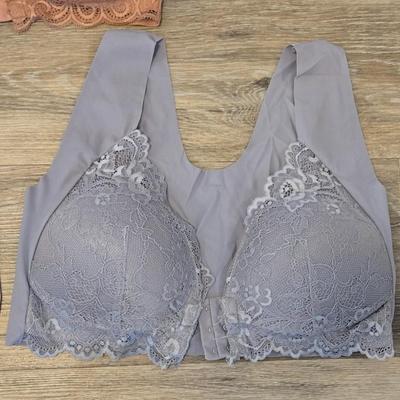 (3) New Soft Front Closure Bras