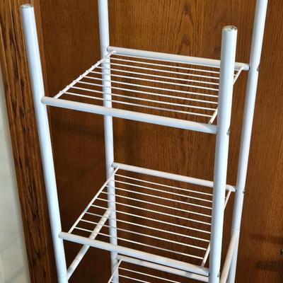 White Metal Tall Shelf