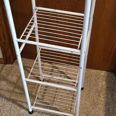 White Metal Tall Shelf
