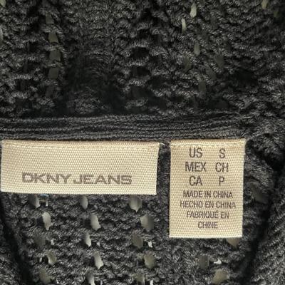 Brand New with Tags - DKNY Jeans Black Knit Hooded Cardigan (Size S)