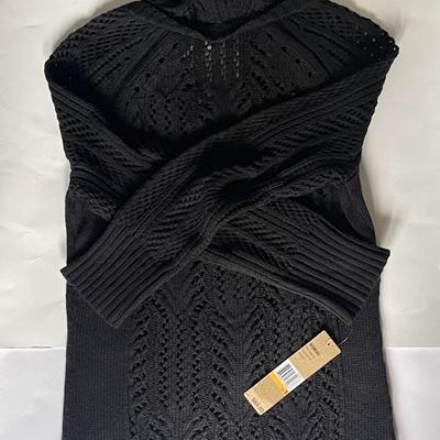 Brand New with Tags - DKNY Jeans Black Knit Hooded Cardigan (Size S)