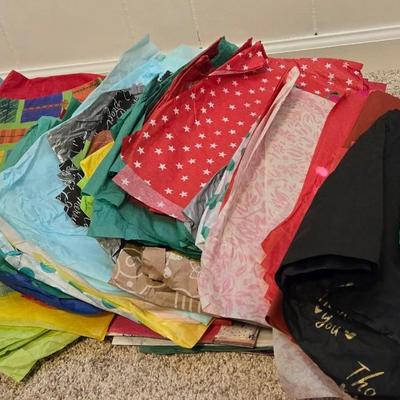 Large Lot of Gift Bags, Wrapping Paper, Tissue Paper & More