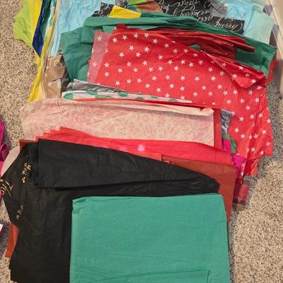 Large Lot of Gift Bags, Wrapping Paper, Tissue Paper & More