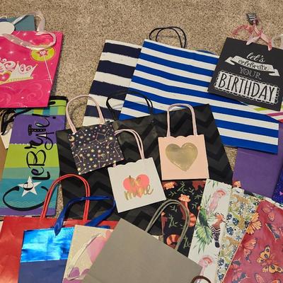 Large Lot of Gift Bags, Wrapping Paper, Tissue Paper & More