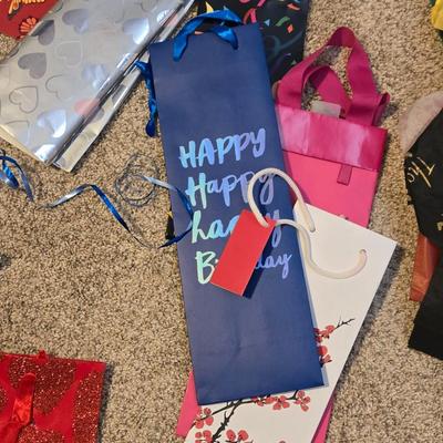 Large Lot of Gift Bags, Wrapping Paper, Tissue Paper & More