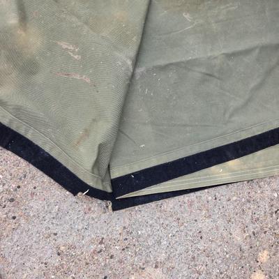 Green Canvas Tarp or Drop Cloth