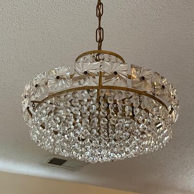 Glass & Brass Chandelier (DR-RG)