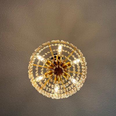 Glass & Brass Chandelier (DR-RG)