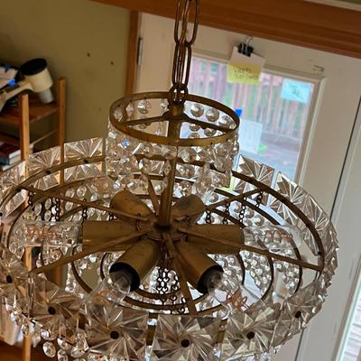Glass & Brass Chandelier (DR-RG)