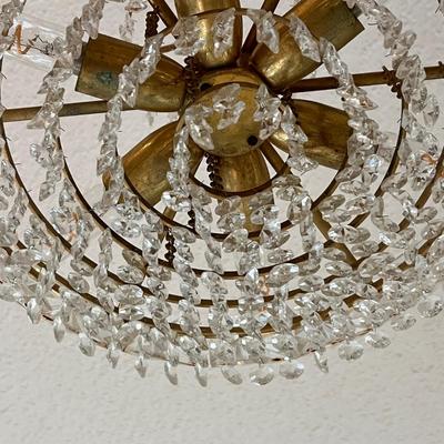 Glass & Brass Chandelier (DR-RG)