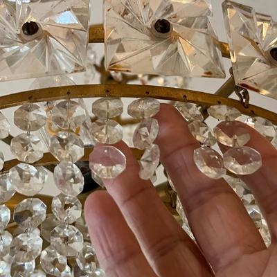 Glass & Brass Chandelier (DR-RG)