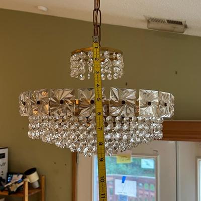 Glass & Brass Chandelier (DR-RG)