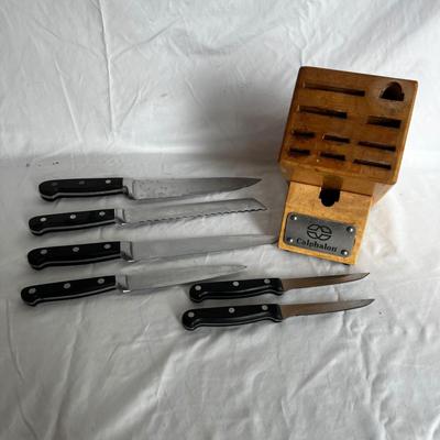 Henckels & Calphalons with Wooden Block (K-MK)