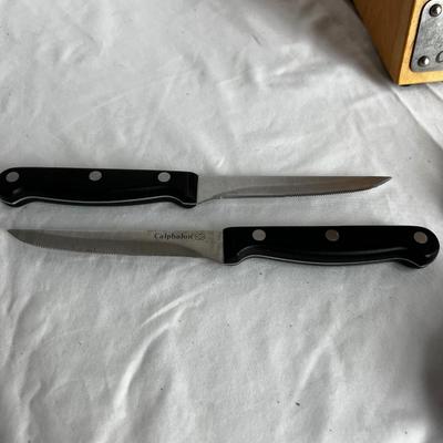 Henckels & Calphalons with Wooden Block (K-MK)