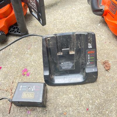 Black & Decker Cordless Chain Saw, Hedge Trimmer, Battery, Charger