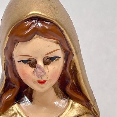 Vintage Gold Nativity Joseph Mary Baby Jesus Figurine Japan