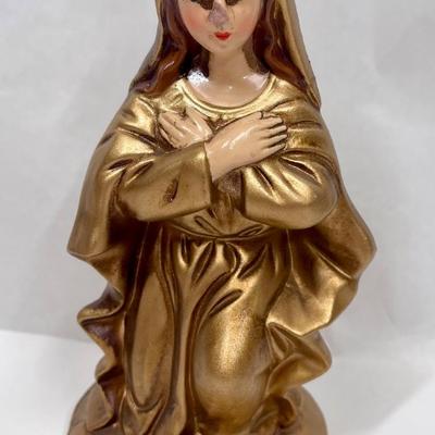 Vintage Gold Nativity Joseph Mary Baby Jesus Figurine Japan