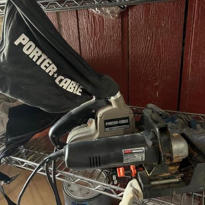 Porter + Cable Belt Sander w Sawdust Bag