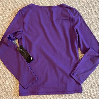 Brand New w/Tags - Jones New York Purple Long-Sleeved Tee (Size PS)