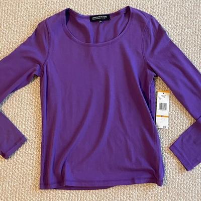 Brand New w/Tags - Jones New York Purple Long-Sleeved Tee (Size PS)