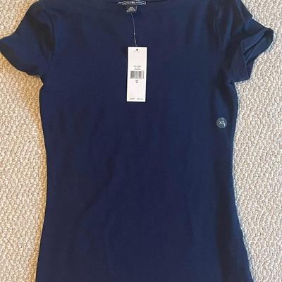 Brand New w/Tags - 2 American Living Cotton Tees (Size XS) - Black & Blue