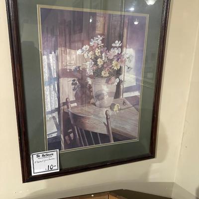 Framed floral print
