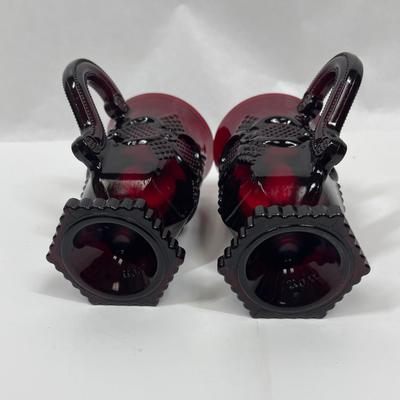 Avon Ruby Red Glass Mugs