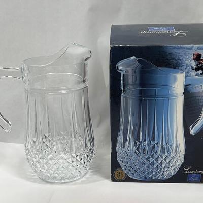 Longchamp Cristal d' Arques 24% Lead Pitcher - NEW in box