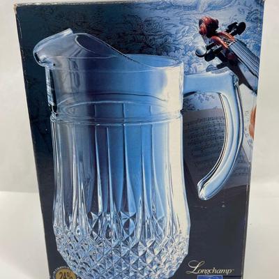 Longchamp Cristal d' Arques 24% Lead Pitcher - NEW in box