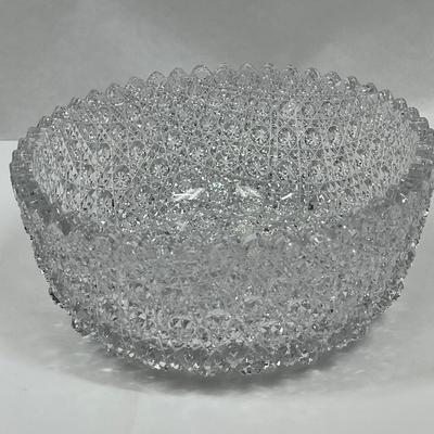 8" ABP American Brilliant Period Russian Deep Cut Heavy Crystal Glass Bowl