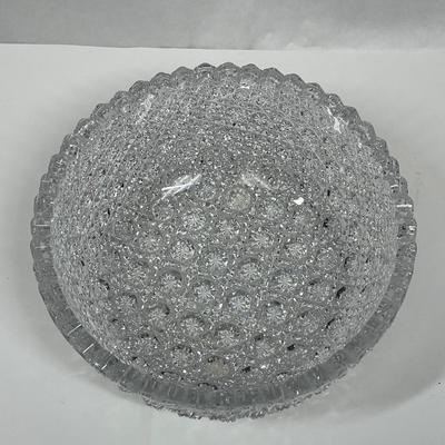 8" ABP American Brilliant Period Russian Deep Cut Heavy Crystal Glass Bowl
