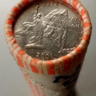 LOT 112 ROLL OF 2001-D NEW YORK STATE QUARTERS