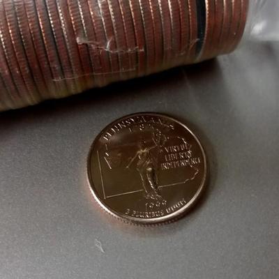 LOT 114 ROLL OF 1999-D PENNSYLVANIA STATE QUARTERS