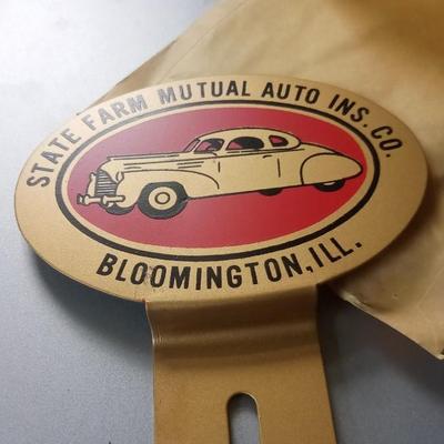 LOT 118 OLD STATE FARM LICENSE PLATE COVER