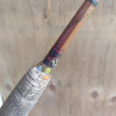 Vintage Split Bamboo 8' Fishing Pole