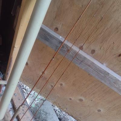 Vintage Split Bamboo 8' Fishing Pole
