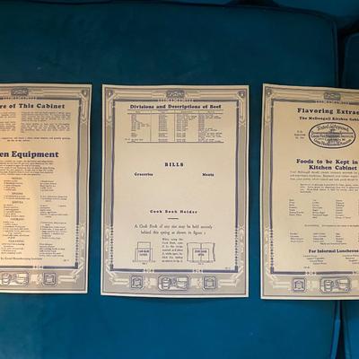 Vintage Hoosier cabinet brochures