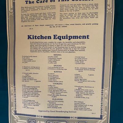 Vintage Hoosier cabinet brochures