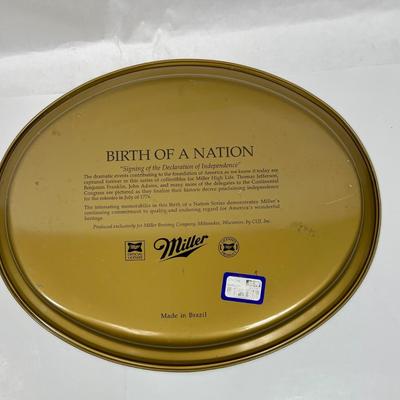 Oval Metal Platter - 1776 Birth of a Nation
