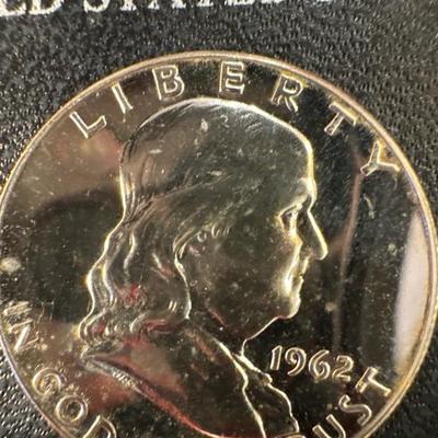 1962 P BENJAMIN FRANKLIN HALF PROOF