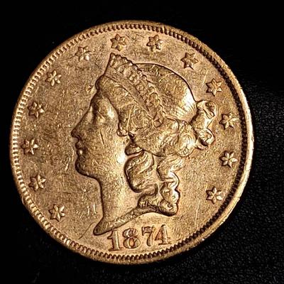 1874 20$ Liberty US COIN GOLD PIECE