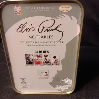 ELVIS PRESLEY NOTEABLES - 12 NOTECARDS IN TIN