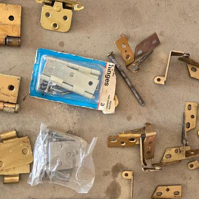 Large Lot of Brass Hinges