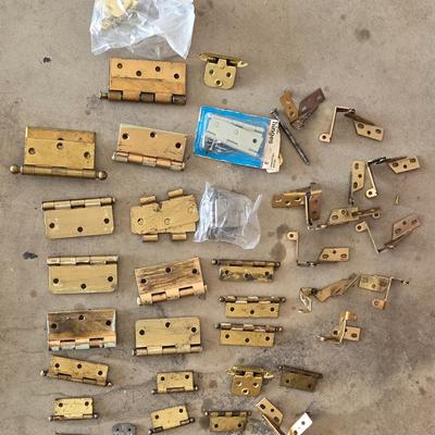 Large Lot of Brass Hinges