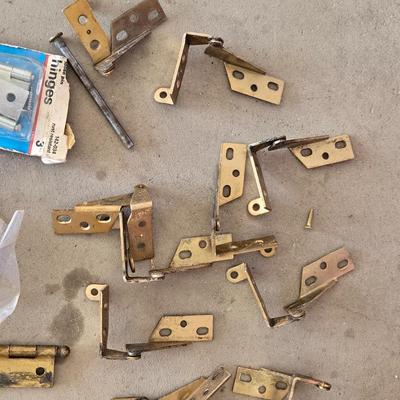Large Lot of Brass Hinges